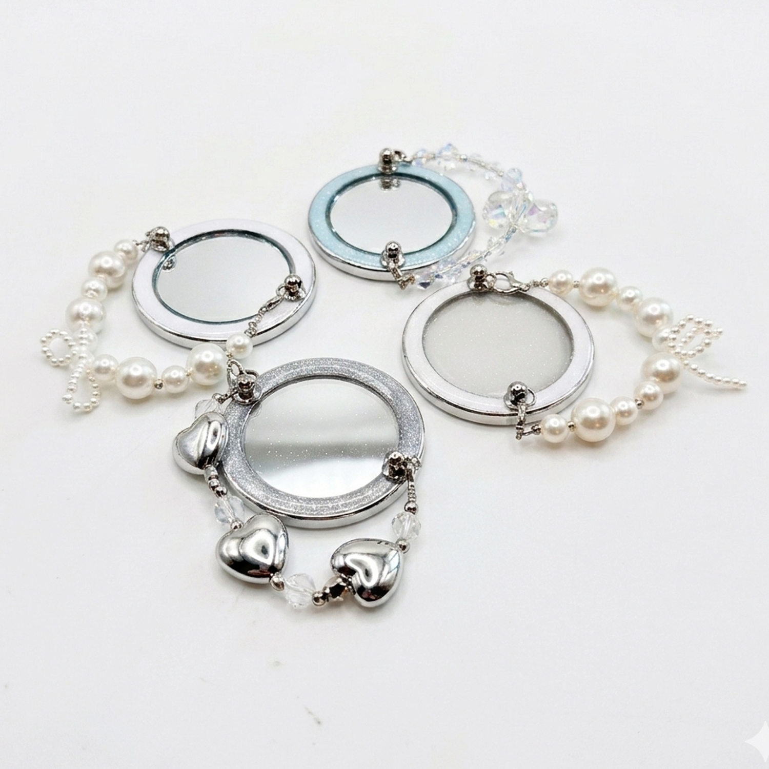 Magnetic Beaded Phone Charm with Mirror